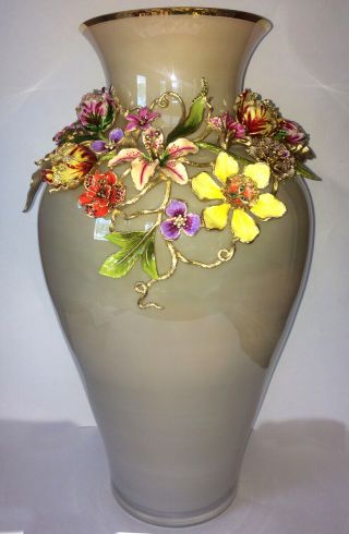 Jay Strongwater Dutch Floral Vase