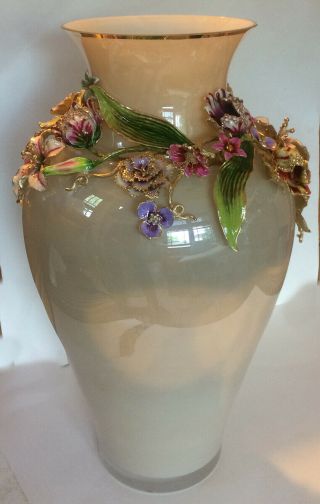 Jay Strongwater Dutch Floral Vase 8