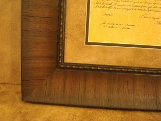 FRAMED THE BILL OF RIGHTS & CONSTITUTION OF U.  S.  PRINTED PARCHMENT PAPER 6