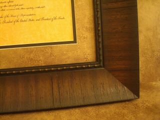 FRAMED THE BILL OF RIGHTS & CONSTITUTION OF U.  S.  PRINTED PARCHMENT PAPER 7