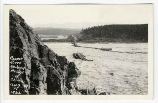 Copper River Railway Bridge Rppc Alaska At Chitina In 1932 Real Photo Postcard