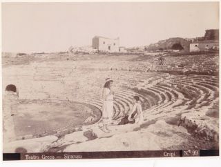 Albumen Photograph Italy Siracusa Crupi Von Gloeden Cousin Ruins
