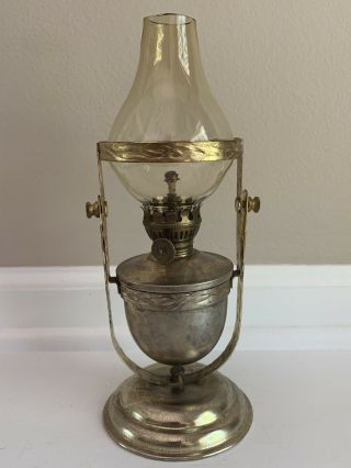 Vintage Oil Lamp Wall Mount Or Table Top 9.  5”