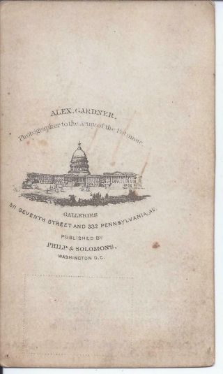 1860s GARDNER CDV CA HUNTER SETH KINMAN ELK HORN CHAIR FOR PRESIDENT LINCOLN 3