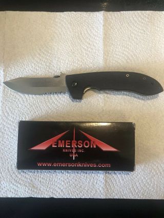 Emerson Knives Cqc - 8 Sfs Knife,  Satin 154cm Combo Edge Blade