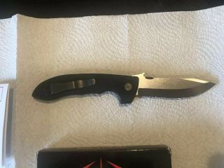 Emerson Knives CQC - 8 SFS Knife,  Satin 154CM Combo Edge Blade 2
