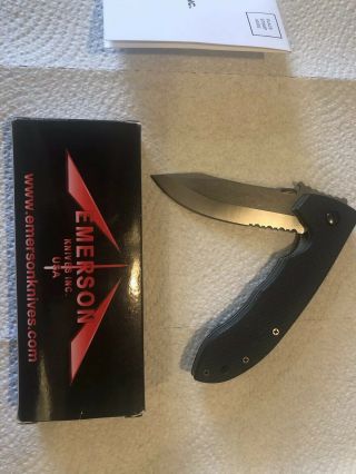 Emerson Knives CQC - 8 SFS Knife,  Satin 154CM Combo Edge Blade 3