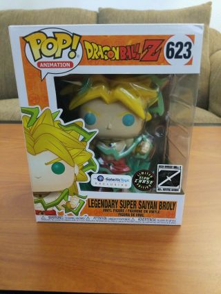 Funko Pop Galactic Toys Exclusive 6 Inch Saiyan Broly Glow Chase (in Hand)