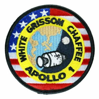 Apollo 1 Mission Patch Official Nasa Edition Made In Usa White Grissom Chaffee