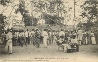 Brazzaville Un Tam - Tam Central Africa Natives Music And Dance French Congo