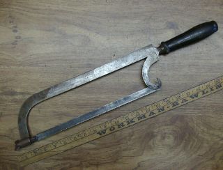 Antique P.  S.  Stubs Lancashire Hack Saw,  21 - 1/2 " Oal,  12 " Blade,  Xlint