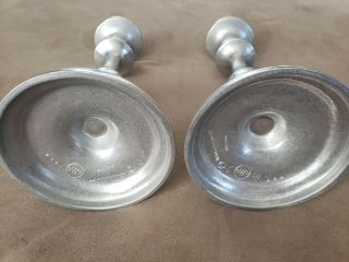 Two vintage Wilton Armetale RWP Pewtor Candle Holders - 9 