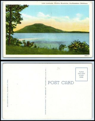 Oklahoma Postcard - Lake Lawtonka,  Wichita Mountains D8