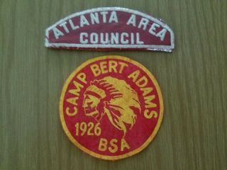 ⚜ Scouts Bsa Atlanta Area Council And 1926 Bert Adams Felt Patch