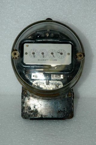 Antique 1915 Sewickley Electric Service Watthour Meter Model 1 10a Type 10 - A - 4