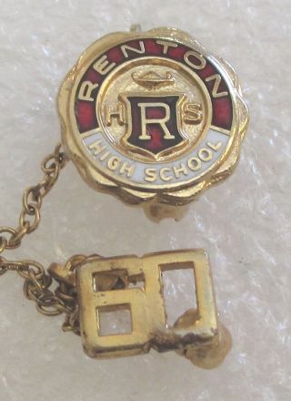 Vintage Renton High School Class Of 1960 Souvenir Pin - Washington