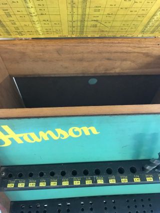 Old Antique Wooden Hanson Drill Bit Index 6
