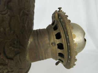THE ANGLE LAMP CO.  N.  Y.  - DOUBLE BURNER HANGING KEROSENE OIL LAMP antique 3