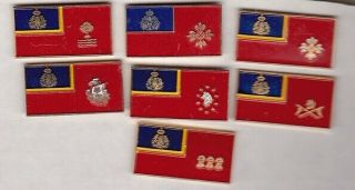 Rcmp - Royal Canadian Mounted Police - - 7 Various Flag Pins