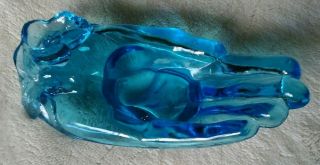 Vintage Avon Blue Glass Hand Soap Dish/trinket Jewelry Holder 1970’s
