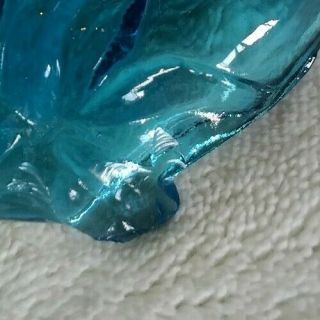 Vintage Avon blue Glass Hand Soap Dish/Trinket Jewelry Holder 1970’s 3