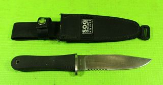 Sog Specialty Knives,  Seki Japan,  Fixed Blade,  Combat,  Tactical Knife W/ Sheath