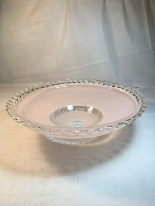 Vintage Art Decco Pink Glass Ceiling Light Shade 11 1/2” 6