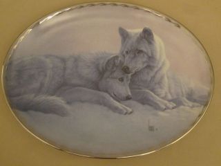 Wolf Collector Plate Soul Mates Lee Cable Nature 