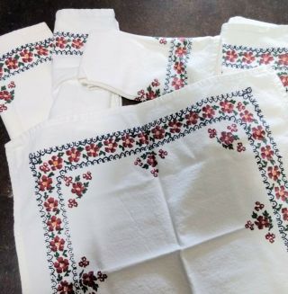 Nicholas Mosse Old Rose Irish Cotton Table Linens Napkins Set Of 6 Hard To Find