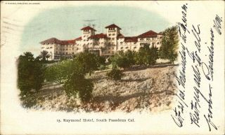 Raymond Hotel South Pasadena California Udb Postcard 1903 Rieder 15