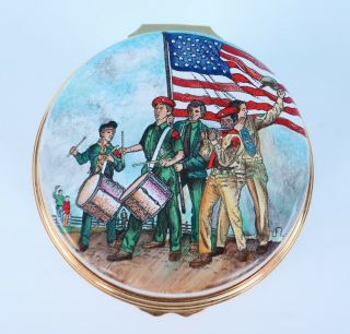 Rare Halcyon Days Boys Scouts America Musical Star Spangled Banner Trinket Box 2