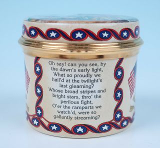 Rare Halcyon Days Boys Scouts America Musical Star Spangled Banner Trinket Box 3