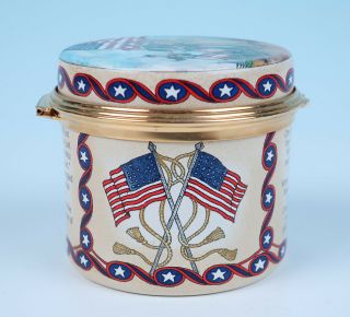 Rare Halcyon Days Boys Scouts America Musical Star Spangled Banner Trinket Box 4