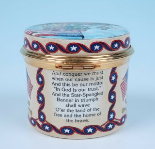 Rare Halcyon Days Boys Scouts America Musical Star Spangled Banner Trinket Box 5