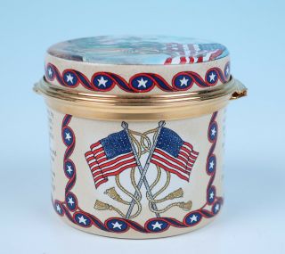 Rare Halcyon Days Boys Scouts America Musical Star Spangled Banner Trinket Box 6