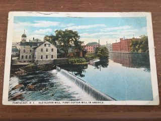 Pawtucket,  Rhode Island,  Ri,  Old Slater Mill,  And Falls 1925