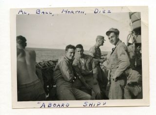 26 Vintage Photo Handsome Soldier Buddy Boys Me On Board Snapshot Gay