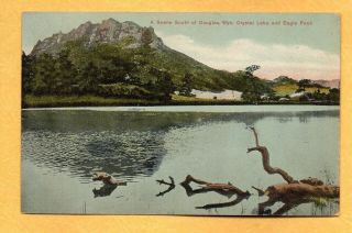 Crystal Lake And Eagle Peak South Of Douglas Wyoming 1909 Postcard