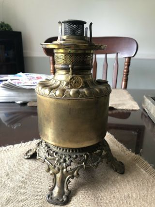 Consolidated Brass Oil Lamp 19th Century Victorian 1800’s