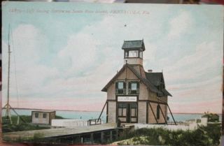 1914 Life Saving Station On Santa Rosa Island Pensacola Florida Fl Postcard View