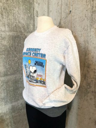 Vintage Snoopy NASA Shuttle Command Sweatshirt STS - 1 Kennedy Space Center 2