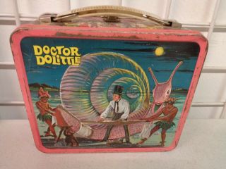 VINTAGE ALADDIN DOCTOR DOLITTLE METAL LUNCHBOX NO THERMOS 2