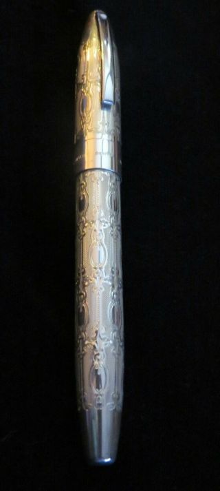 Sheaffer Legacy Victorian White Dot Fountain Pen Sterling Silver