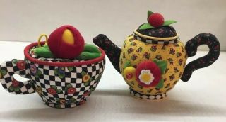 Mary Engelbreit Pincushion Set Teapot Teacup