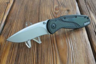 Kershaw Blur Assisted Opening Knife Carbon Fiber (3.  375 " Stonewash) 1670cf154