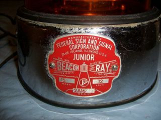 VINTAGE FEDERAL SIGN & SIGNAL CORP.  JUNIOR BEACON RAY MODEL 15 6
