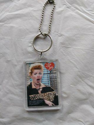 Vintage I Love Lucy Keychain With Mirror Back Size 2 1/4 " X 1.  5 " No Defects