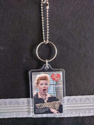 Vintage I Love Lucy Keychain With Mirror Back Size 2 1/4 
