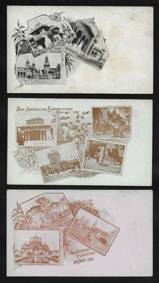 Pan Am Expo Illustrated Private Mailing Card Assortment,