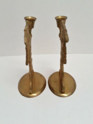 Vintage Angel Solid Brass Candle Holders - 8 